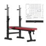 VEVOR viktbänk, justerbar viktbänk för helkroppsträning, 180 kg träningsbänk med sit-up-funktion för hemmagym, viktbänkpress med snabb fällning och snabb justering
