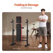 Weight Bench Sit up Bench for Home Gym Strength Training Adjustable Foldable