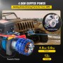 VEVOR Electric Winch 13000lb Load Capacity Truck Winch Compatible with Jeep Truck SUV Synthetic Rope 12V Power Winch with Wireless Remote Control, Powerful Motor for ATV UTV Off Road Trailer(Blue)