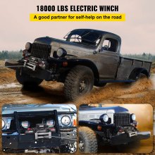 VEVOR Truck Winch 18000lbs Electric Winch 75ft/22.8m Cable Steel 12V Power Winch Jeep Winch with Wireless Remote Control and Powerful Motor for UTV ATV & Jeep Truck Wrangler in Car Lift