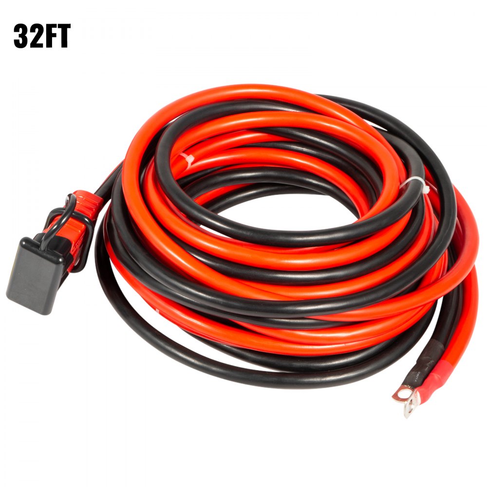 VEVOR Winch Wiring Kit 2 Gauge 32 FT Winch Quick Connect Power Cable, Universal Hi-Amp Wiring Kit, Power Disconnect Jumper Cable Connector Kit, Winch Power Cable Kit for Trailer/ Truck Winch/ ATV