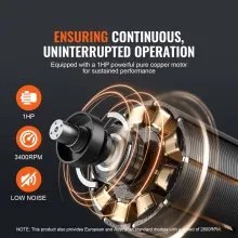 VEVOR Dust Collector, 1HP 537 CFM Air Flow, Rolling Dust Collector with 21-Gallon Dust Collection Bag, 2.5 Micron Bag Filtration, Industrial Workshop Mobile Wood Dust Container with Handle and Wheels