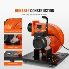 VEVOR Dust Collector, 1HP 537 CFM Air Flow, Rolling Dust Collector with 21-Gallon Dust Collection Bag, 2.5 Micron Bag Filtration, Industrial Workshop Mobile Wood Dust Container with Handle and Wheels
