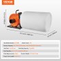 VEVOR Dust Collector, 781.54 m³/h Air Flow, Rolling Dust Collector with 80-Liter Dust Collection Bag, 2.5 Micron Bag Filtration, Industrial Workshop Mobile Wood Dust Container with Handle and Wheels