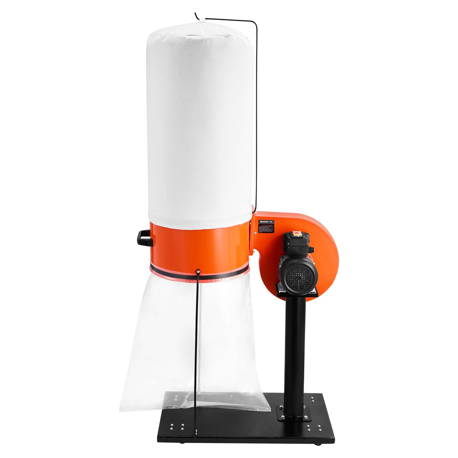 VEVOR Dust Collector, 800 CFM 2.5 Micron Vortex Cone Dust Collectors, 1HP Sawdust Collection System with 60L Dusts Collector Bag, Filter Bag, and Casters, 2800 RPM High Speed, for Woodworking