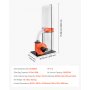 VEVOR Dust Collector, 1200 CFM 2.5 Micron Vortex Cone Dust Collectors, 2.0HP Sawdust Collection System with 132.5L Dusts Collector Bag & 159L Filter Bag, 2800 RPM High Speed, for Woodworking