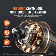 VEVOR Dust Collector, 3HP 1550 CFM Air Flow, Rolling Dual Dust Collector with 94-Gallon Large Dust Collection Bag, 2.5 Micron Bag Filtration, Industrial Workshop Mobile Wood Dust Container with Wheels