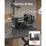 VEVOR Tilting Vise, 4.25 Inch Jaw Width, Portable Drill Press Bench Vise, 0–90° Adjustable Tilt, Durable Cast Iron Construction, Workbench Vice for Woodworking, for Benchtops and Drill Presses, Black