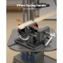 VEVOR Tilting Vise, 4.25 Inch Jaw Width, Portable Drill Press Bench Vise, 0–90° Adjustable Tilt, Durable Cast Iron Construction, Workbench Vice for Woodworking, for Benchtops and Drill Presses, Black