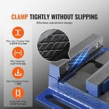 VEVOR Drill Press Vise, 4 inch Heavy-duty Bench Vise, Low-profile Drill Press Vice, 6.6" Jaw Width, 4.33" Jaw Opening, Vise for Drill, Mill, Woodwork, Machinery Maintenance