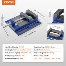 VEVOR Drill Press Vise, 4 inch Heavy-duty Bench Vise, Low-profile Drill Press Vice, 6.6" Jaw Width, 4.33" Jaw Opening, Vise for Drill, Mill, Woodwork, Machinery Maintenance