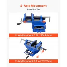 VEVOR Cross Slide Drill Press Vise, 6 Inch Jaw Width, 2 Way X-Y Axis Bench Vise, 5.7 Inch Max Jaw Opening, Heavy Duty Cast Iron, Workbench Vice Clamp, for Woodworking Drilling CNC Milling Machine