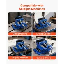 VEVOR Cross Slide Drill Press Vise, 6 Inch Jaw Width, 2 Way X-Y Axis Bench Vise, 5.7 Inch Max Jaw Opening, Heavy Duty Cast Iron, Workbench Vice Clamp, for Woodworking Drilling CNC Milling Machine
