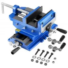 VEVOR Cross Slide Drill Press Vise, 6 Inch Jaw Width, 2 Way X-Y Axis Bench Vise, 5.7 Inch Max Jaw Opening, Heavy Duty Cast Iron, Workbench Vice Clamp, for Woodworking Drilling CNC Milling Machine
