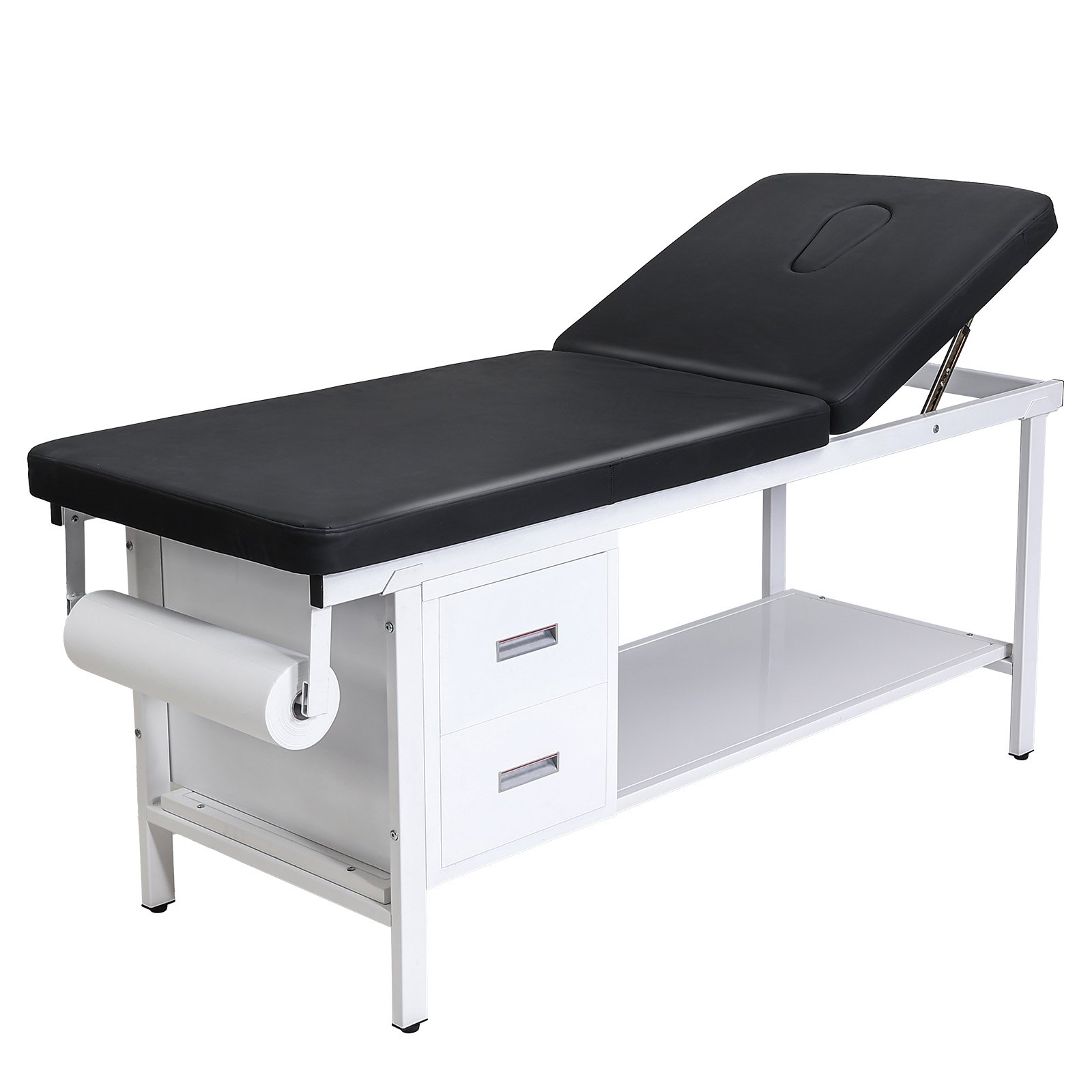 VEVOR Medical Exam Table, Medical Examination Bed & Adjustable Backrest, Physical Therapy Exam Table with Drawers, Storage Shelf, Paper Roll Dispenser for Hospital Clinic Rehab Centers，227kg Loading