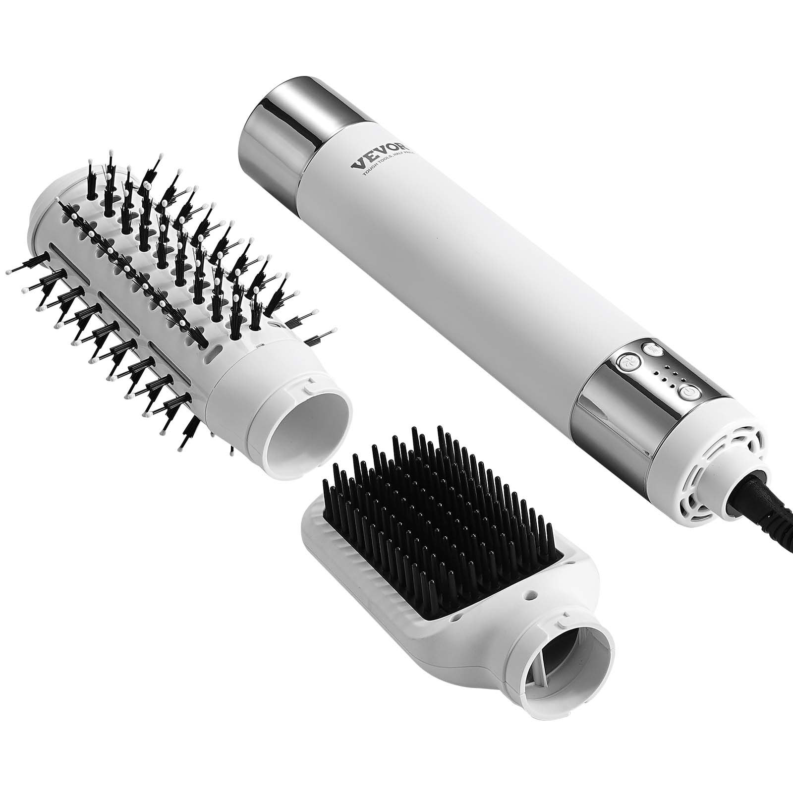 VEVOR Hair Dryer Styler, Ionic Hair Dryer Brush, 110,000RPM High-Speed Hot Air Styler with Oval & Paddle Brush, 4 Temps & 3-Speed Blow Dryer Brush Styling Tool for Fast Drying Volumizing Straightening