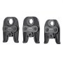 Mordazas de prensa VEVOR VMP, 3 mordazas de prensado de 1/2", 3/4" y 1" - Compatibles con tubos de acero al carbono Megapress, funcionan con herramientas de prensado estándar de 32 kN, incluye estuche de transporte