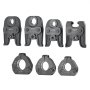 Kit de prensado VEVOR VMP de 7 piezas de 1/2" a 2" - 3 mordazas de prensado, 3 anillos de prensado, 1 actuador - Compatible con tubos de acero al carbono Megapress, funciona con herramientas de prensado estándar de 32 kN - con estuche