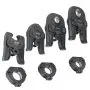 Kit de prensado VEVOR VMP de 7 piezas de 1/2" a 2" - 3 mordazas de prensado, 3 anillos de prensado, 1 actuador - Compatible con tubos de acero al carbono Megapress, funciona con herramientas de prensado estándar de 32 kN - con estuche