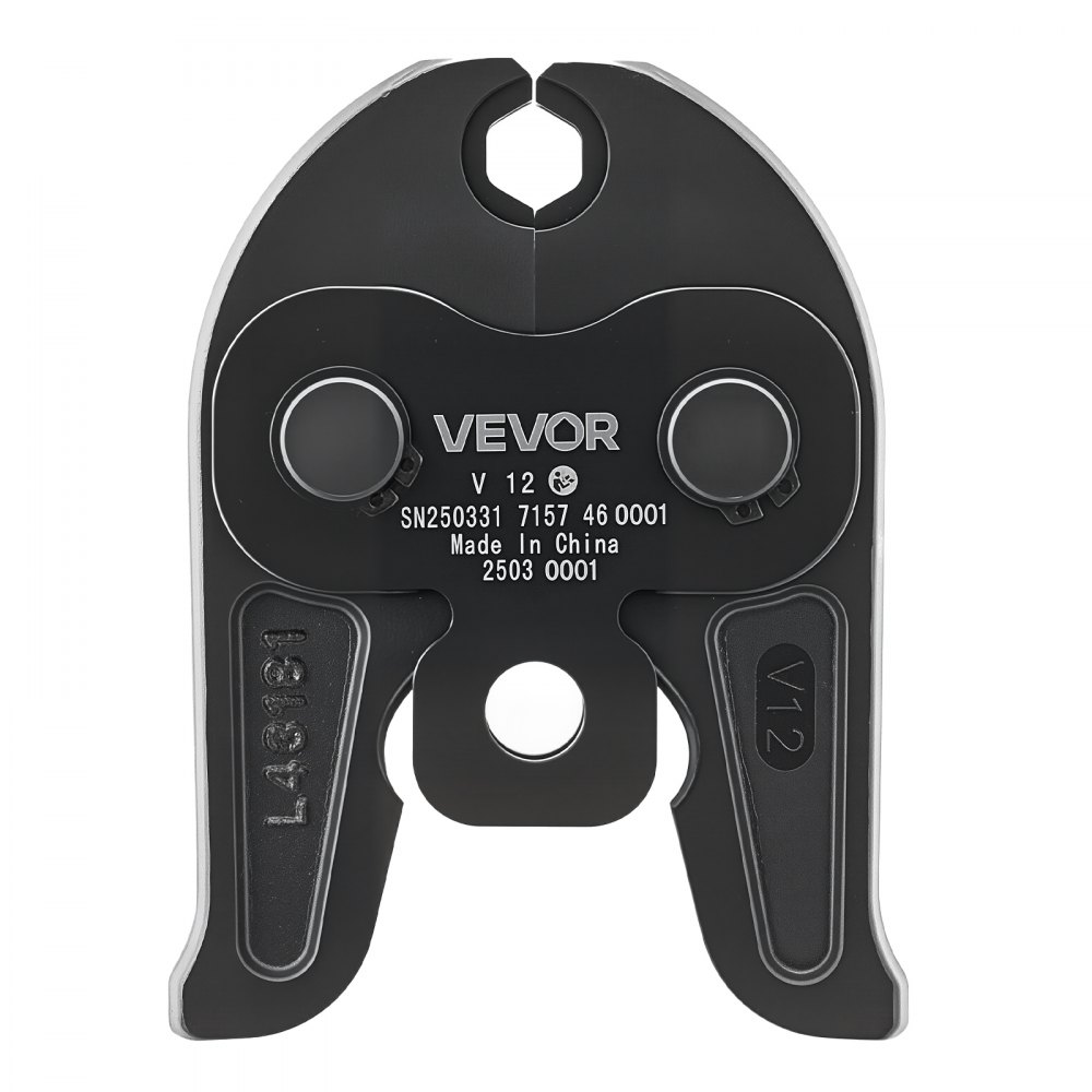 VEVOR V12 Pressing Jaw, 12mm Press Jaw for V-Type Stainless Steel Pipes, High-Strength Carburized Steel Crimping Jaws Compatible with Standard Press Tools