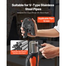 VEVOR V12 Pressing Jaw 12mm Press Jaw Suitable for V-Type Stainless Steel Pipes