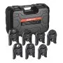 Mordazas de prensado VEVOR de 7 piezas, de 1/4" a 1-1/8", compatibles con tuberías de cobre RLS, funcionan con herramientas de prensado estándar de 32 kN para aplicaciones de alta presión en climatización/refrigeración (HVAC/R) - con estuche.