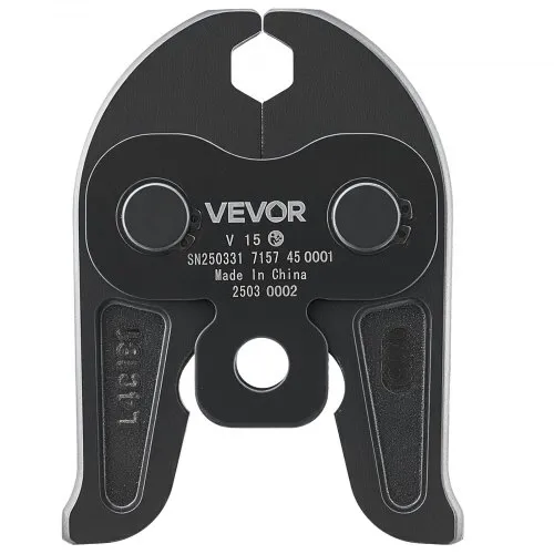VEVOR V15 Pressing Jaw, 15mm Press Jaw for V-Type Stainless Steel Pipes, High-Strength Carburized Steel Crimping Jaws Compatible with Standard Press Tools