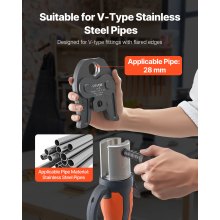 VEVOR V28 Pressing Jaw 28mm Press Jaw Suitable for V-Type Stainless Steel Pipes