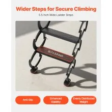 VEVOR Attic Ladder Wall-Mounted 660LBS/299.4KG Capacity for 9.5-10 ft Ceilings
