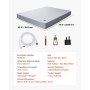 VEVOR Grounding Sheets, Queen Size, 90% Cotton + 10% Pure Silver Fiber, Earth Grounded Fitted Bed Sheets, with Grounding Cord & Tester, for Improved Sleep & Wellness (Gray, Queen - 1525 x 2030 x 5 mm)