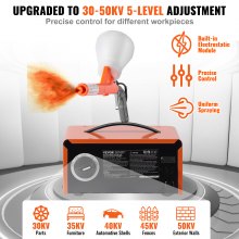 VEVOR Powder Coating System, 50KV Electrostatic Output Powder Coating Kit with Spray Gun, Foot Switch, Nozzles and Powder Cups, Powder Coating Equipment for Home DIY and Commercial Production