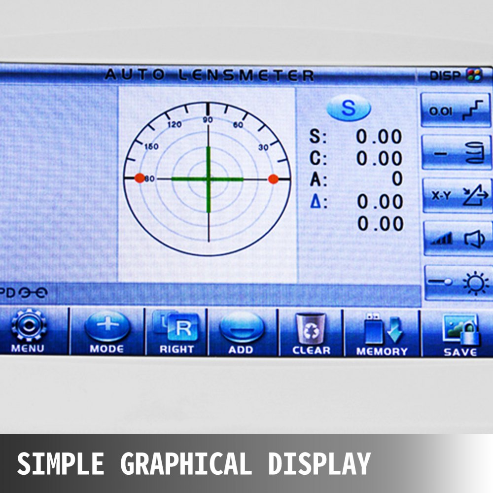 Auto Lensmeter Optical Lensometer 7" Colorful Lcd Touch Screen Pd Data Memory