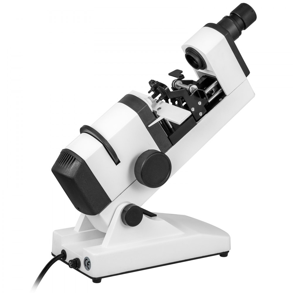 VEVOR Manual Lensometer Optical, NJC-4 Lensmeter Manual, ±25D Vertex Diopter Range Manual Optical Focimeter, ±5D Eyepiece Range External Reading Lensometer for Spectacles Measuring AC/DC Power 110V