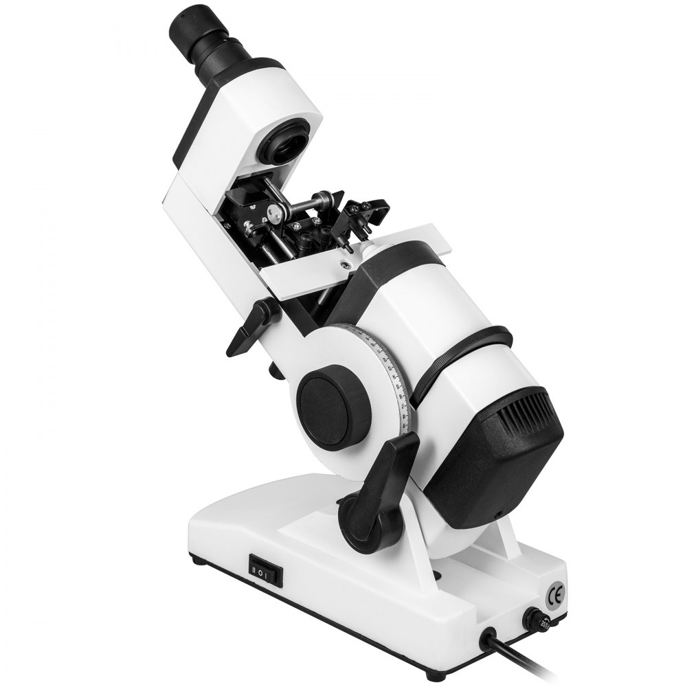 VEVOR Manual Lensometer Optical, NJC-4 Lensmeter Manual, ±25D Vertex Diopter Range Manual Optical Focimeter, ±5D Eyepiece Range External Reading Lensometer for Spectacles Measuring AC/DC Power 110V