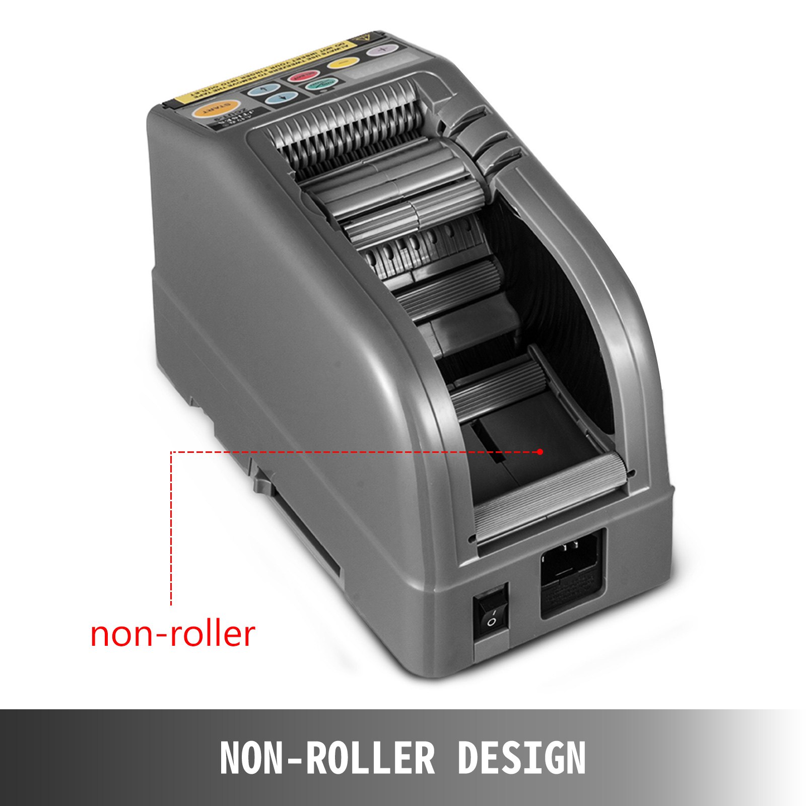 VEVOR ZCUT-9 Automatic Electric Tape Dispenser Adhesive Cutter Packaging Machine 25W Anti-static ABS Automatic Tape Dispenser