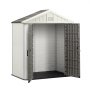VEVOR Outdoor Storage Shed, 4x8 Ft, Heavy-Duty Resin Tool Shed, with Reinforced Floor, Skylight, Lockable Door, Weather Resistant, 152 Cu. Ft. for Garden Tools, Lawn Mower, Bike, Backyard, Patio, Grey