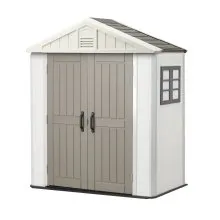Outdoor Storage Shed 4 x 8 Ft Tool Shed Lockable Doors for Garden Yard Patio