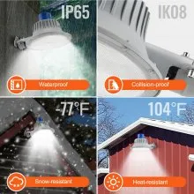 VEVOR LED Barn Light, 50W 5500LM, Ultra Brightness 6000K Daylight, Dusk to Dawn Area Lights, Outdoor Security Flood Lighting, IP65 Waterproof for Outside Yard Street Garage Shed Patio, Wall/Pole Mount