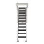 VEVOR Attic Ladder, 660LBS/299.4KG Capacity, Fits 8.5 to 9.4 ft Ceiling Height and 39.4 x 27.5 inch Opening Size, Alloy Steel Pull-Down Retractable Ceiling Stair with Pulling Rod for Attic Loft Roof