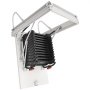 VEVOR Attic Ladder, 660LBS/299.4KG Capacity, Fits 8.5 to 9.4 ft Ceiling Height and 39.4 x 27.5 inch Opening Size, Alloy Steel Pull-Down Retractable Ceiling Stair with Pulling Rod for Attic Loft Roof