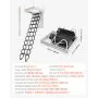 VEVOR Attic Ladder, 660LBS/299.4KG Capacity, Fits 8.5 to 9.4 ft Ceiling Height and 39.4 x 27.5 inch Opening Size, Alloy Steel Pull-Down Retractable Ceiling Stair with Pulling Rod for Attic Loft Roof