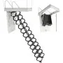 VEVOR Steel Attic Ladder Ceiling-Mounted Attic Stairs for 9.5-10.2 ft Ceilings