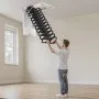 VEVOR Attic Ladder, 660LBS/299.4KG Capacity, Fits 9.5 to 10.2 ft Ceiling Height and 39.4 x 27.5 inch Opening Size, Alloy Steel Pull-Down Retractable Ceiling Stair with Pulling Rod for Attic Loft Roof
