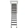 VEVOR Attic Ladder, 660LBS/299.4KG Capacity, Fits 9.5 to 10.2 ft Ceiling Height and 39.4 x 27.5 inch Opening Size, Alloy Steel Pull-Down Retractable Ceiling Stair with Pulling Rod for Attic Loft Roof