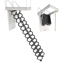 Steel Attic Ladder Ceiling-Mounted Attic Stairs for 10.5 to 11 ft Ceilings