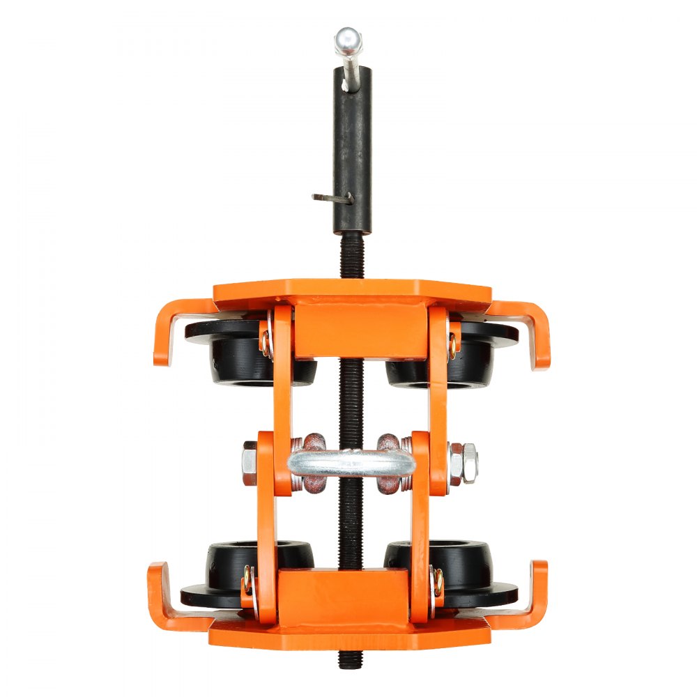 VEVOR Manual Trolley, 4400 lbs/2 Ton Load Capacity, Push Beam Trolley with Dual Wheels, Adjustable for I-Beam Flange Width 2.8" to 6.7", Heavy Duty Alloy Steel Garage Hoist for Straight Curved I Beam