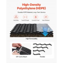 Ground Grid 2-Inch Depth Geocell Grid 17.06x8.86 FT / 5200x2700 mm for Gravel