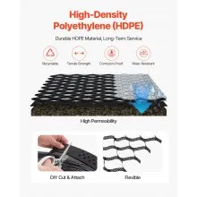 VEVOR Gravel Grid, 2 Inch Depth, 17.06 x 8.86 FT / 5200 x 2700 mm, 1880 LBS Per Sq ft Grass Ground Retainer, Permeable Geo Grids Driveway Stabilization, for Garden, Patio, Walkway, RV Parking Slopes