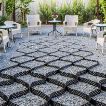 Ground Grid 2-Inch Depth Geocell Grid 17.06x8.86 FT / 5200x2700 mm for Gravel