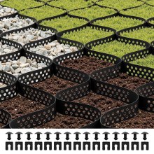 Ground Grid 2-Inch Depth Geocell Grid 17.06x8.86 FT / 5200x2700 mm for Gravel